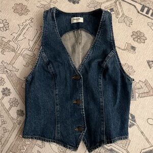 Agolde Blue Denim Vest